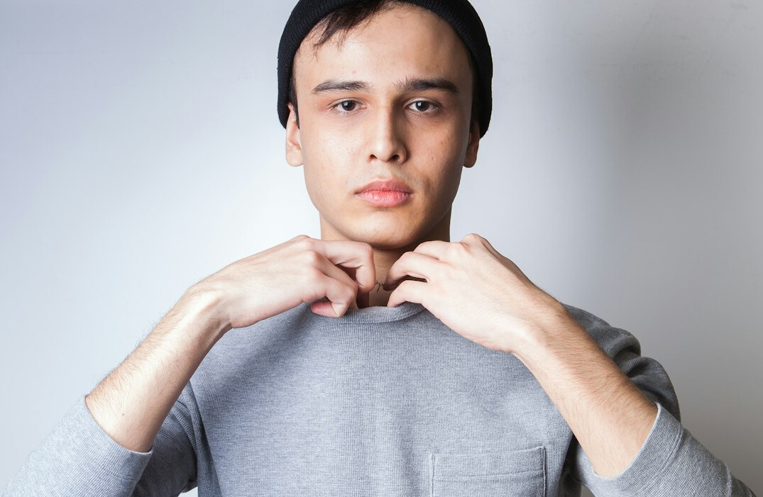 Portrait of a young man with a calm expression