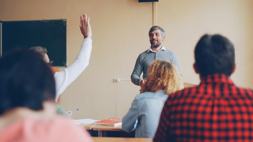 adult student in classroom