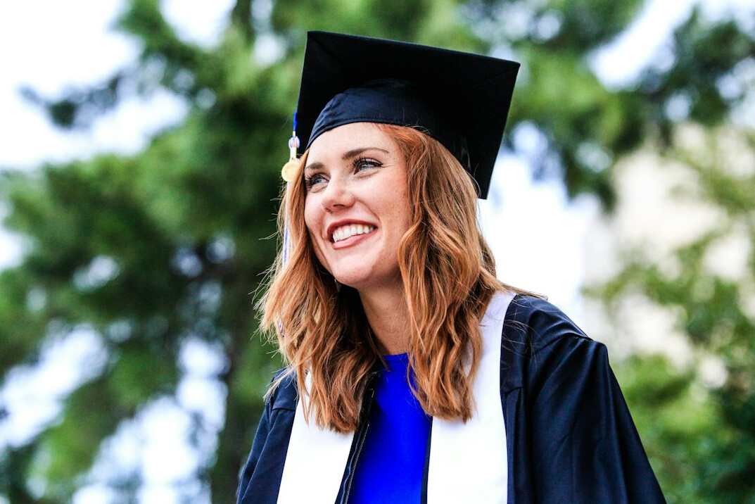 person advancing career without university